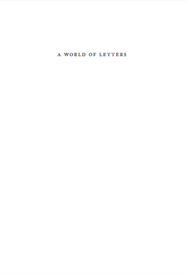 A World Of Letters